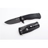 Nóż składany LionSteel SR22A Black Aluminum, Black Sleipner by Molletta (SR22A BB)