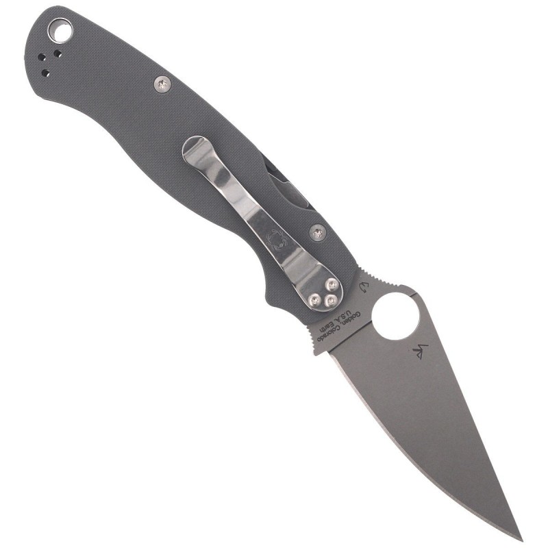 Nóż składany Spyderco Para Military 2 G-10 Dark Gray Maxamet Plain (C81GPDGY2)