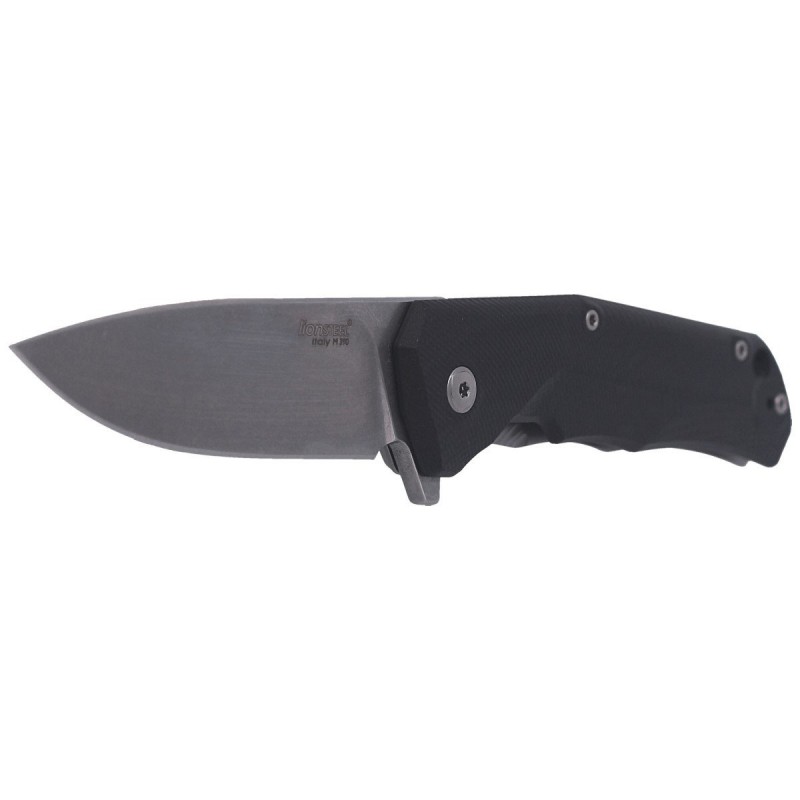 Nóż składany LionSteel T.R.E. G10 Black, Stone Washed Blade (TRE GBK)