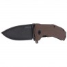 Nóż składany LionSteel KUR G10 Brown, Black Stone Washed (KUR BBR)