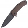 Nóż składany LionSteel KUR G10 Brown, Black Stone Washed (KUR BBR)