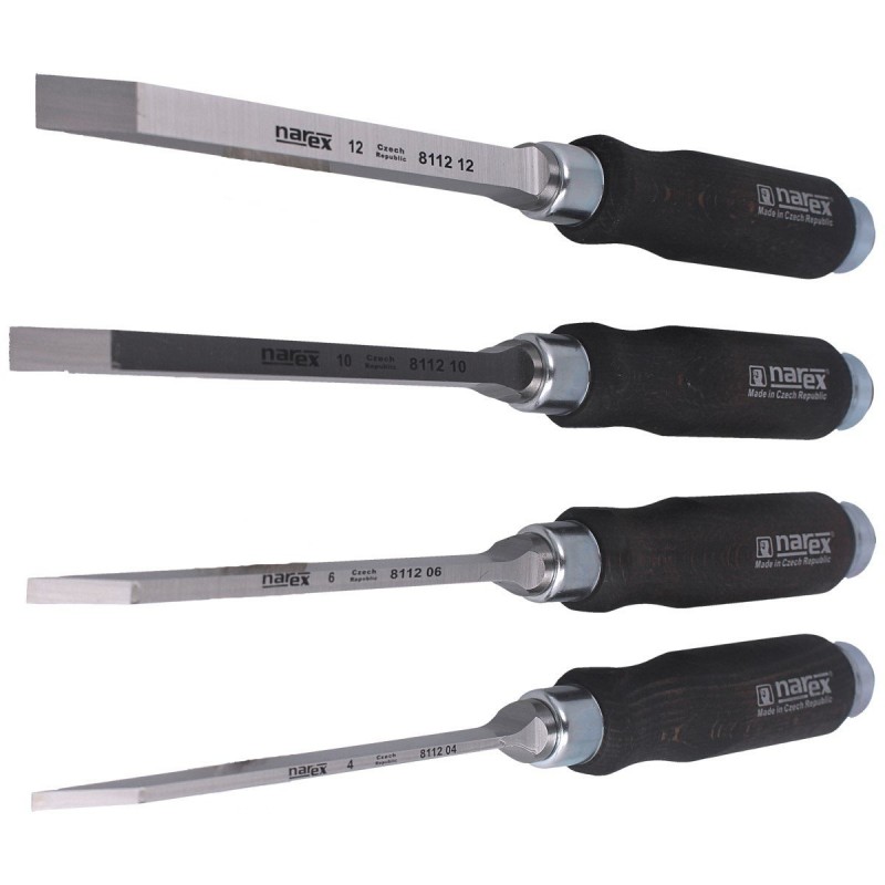 Zestaw dłut gniazdowych Narex Profi 4, 6, 10, 12 (863600)