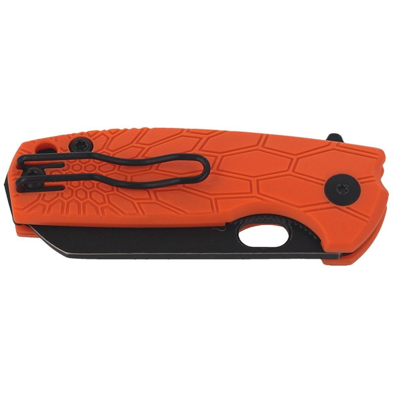 Nóż składany Fox Baby Core FRN Orange, Black Stonewashed N690 by Jesper Voxnaes (FX-608 OR)
