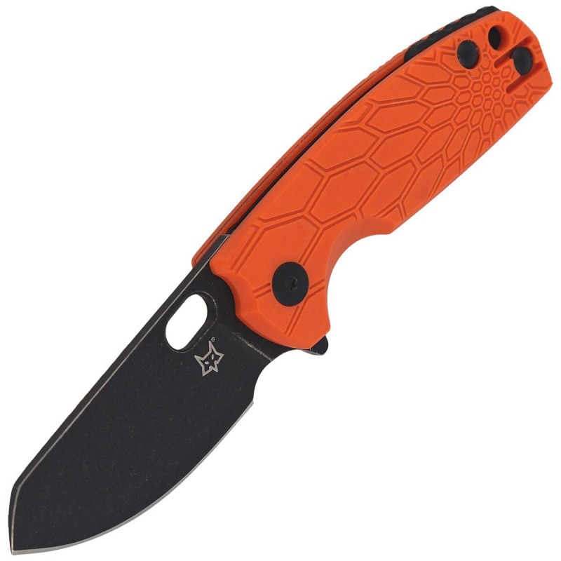Nóż składany Fox Baby Core FRN Orange, Black Stonewashed N690 by Jesper Voxnaes (FX-608 OR)