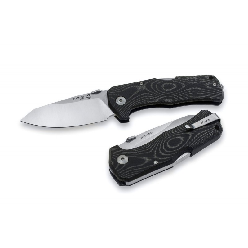 Nóż składany LionSteel TM1 Black Micarta, Satin Sleipner by Molletta (TM1 MS)