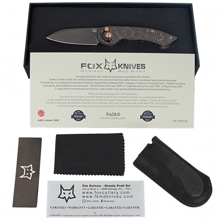 Nóż składany FOX Radius Carbon Fiber/Copper, Black PVD M390 by Denis Simonutti (FX-550 CFB) Nóż składany FOX Radius Carbon Fiber/Copper, Black PVD M390 by Denis Simonutti (FX-550 CFB)