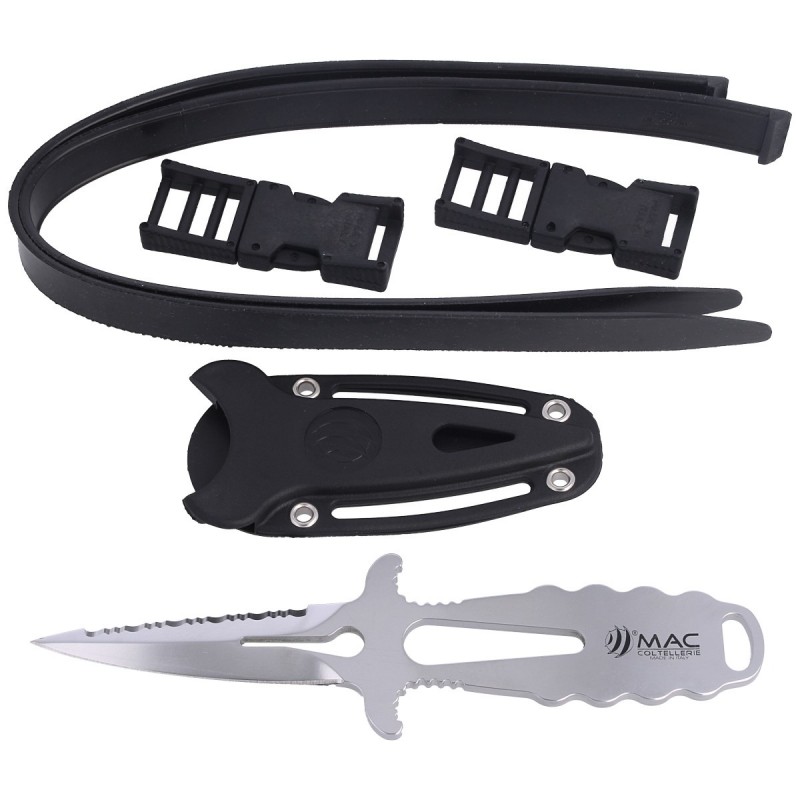 Nóż nurkowy MAC Apnea 9 Gray Skeleton, Mirror W 1.4060 (APN09)