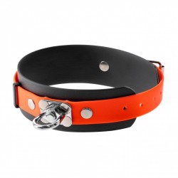 Obroża tropowa 4wild BioThane 50 mm czarno-pomarańczowa...