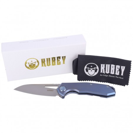 Nóż składany Kubey Vagrant Blue Titanium, Sandblast CPM S30V by Maksim Tkachuk (KB284B) Nóż składany Kubey Vagrant Blue Titanium, Sandblast CPM S30V by Maksim Tkachuk (KB284B)