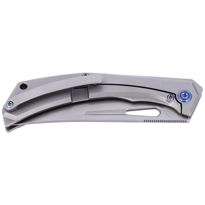 Nóż składany Kubey Ishtar Gray Titanium, Satin AUS-10 by Maksim Tkachuk (KU170C)