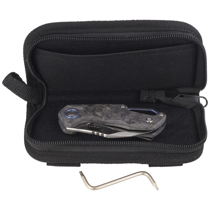 Nóż składany MKM Isonzo Clip Point Marbled Carbon Fiber, Satin M390 by Jesper Voxnæs (MK FX03M-3CM)