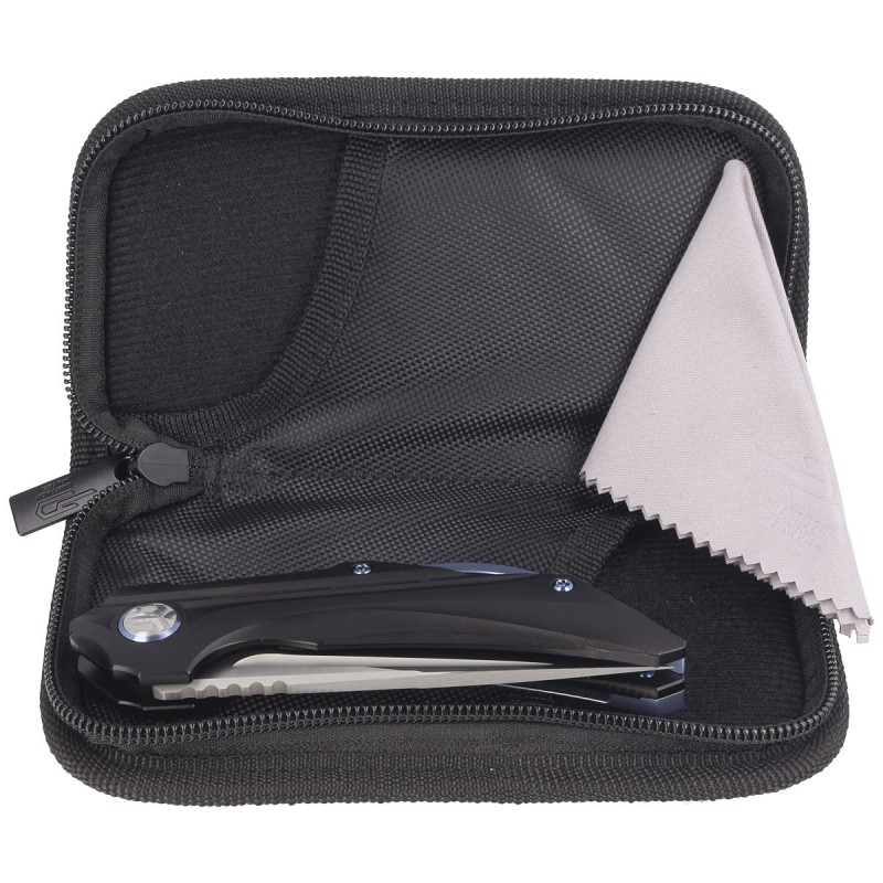 Nóż składany Bestech Vigil Black Titanium, Satin M390 by Kombou (BT2201C)
