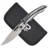 Nóż składany Bestech Ornetta Carbon Fiber / White G10, Stonewash / Satin N690 by Kombou (BL02C)
