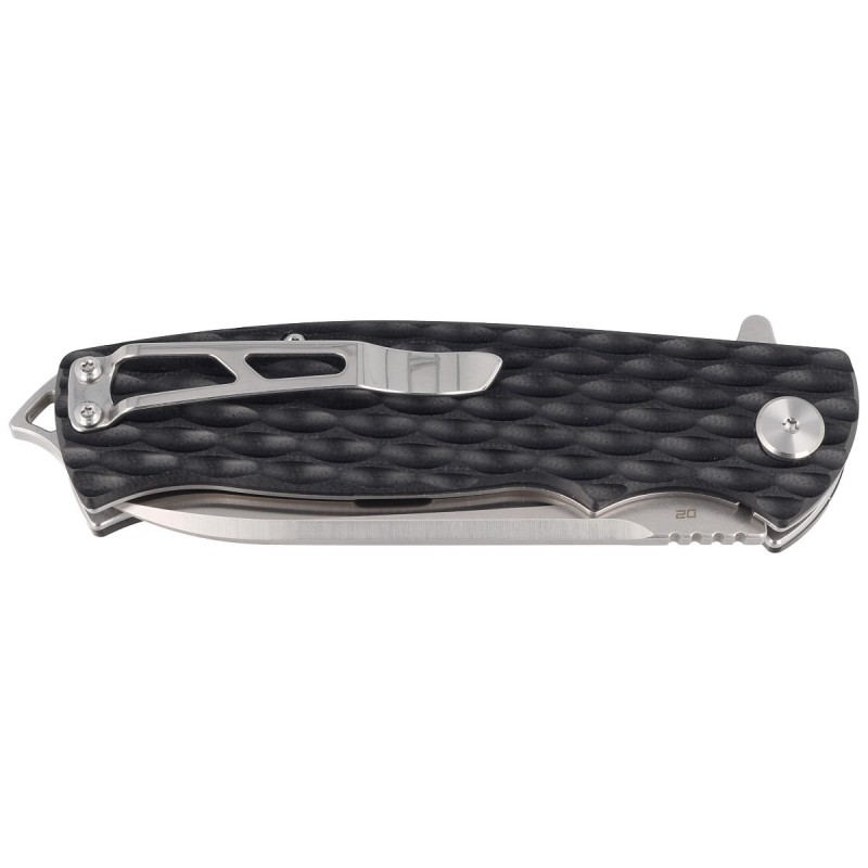 Nóż składany Bestech Grampus Black G10, Stonewashed/Satin D2 (BG02A)