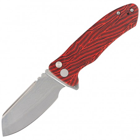 Nóż składany Kubey Creon Red/Black G10, Damascus (KU336B) Nóż składany Kubey Creon Red/Black G10, Damascus (KU336B)