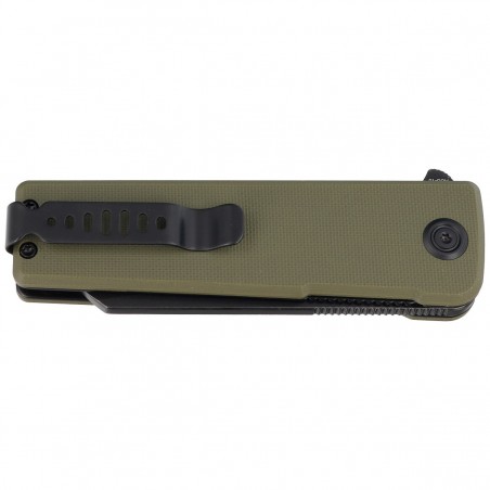 Nóż składany Kubey Knife Sailor Green G10, Blackwashed AUS-10 by Sekira Sochi (KU317C)