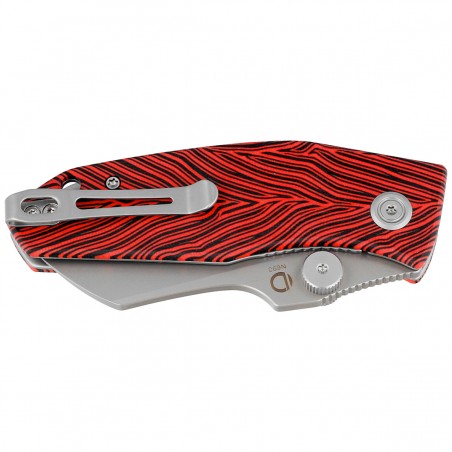 Nóż składany Kubey Knife Monsterdog Black/Red G10, Bead Blasted N690 by Dmitry Osarenko (KU337F)