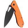 Nóż składany Real Steel Pelican Orange G10 / Black Steel, Black D2 by Aslan Zhanabayev (7922)
