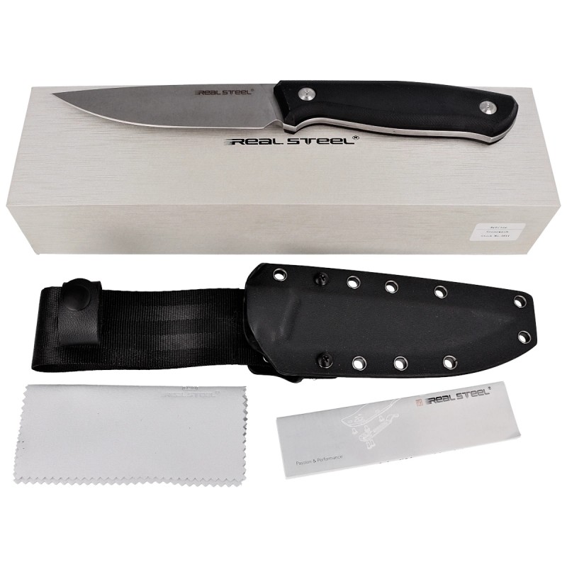 Nóż Real Steel Arbiter Black G10, Stonewash 9Cr18Mov by Ostap Hel (3811)