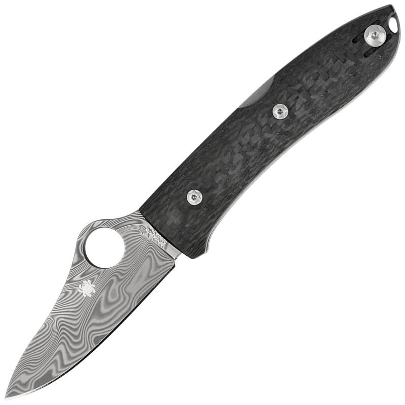 Nóż składany Spyderco SpyOpera Sprint Run Carbon Fiber, Damasteel Thor by Massimo Salice Sanna (C255CFPD)