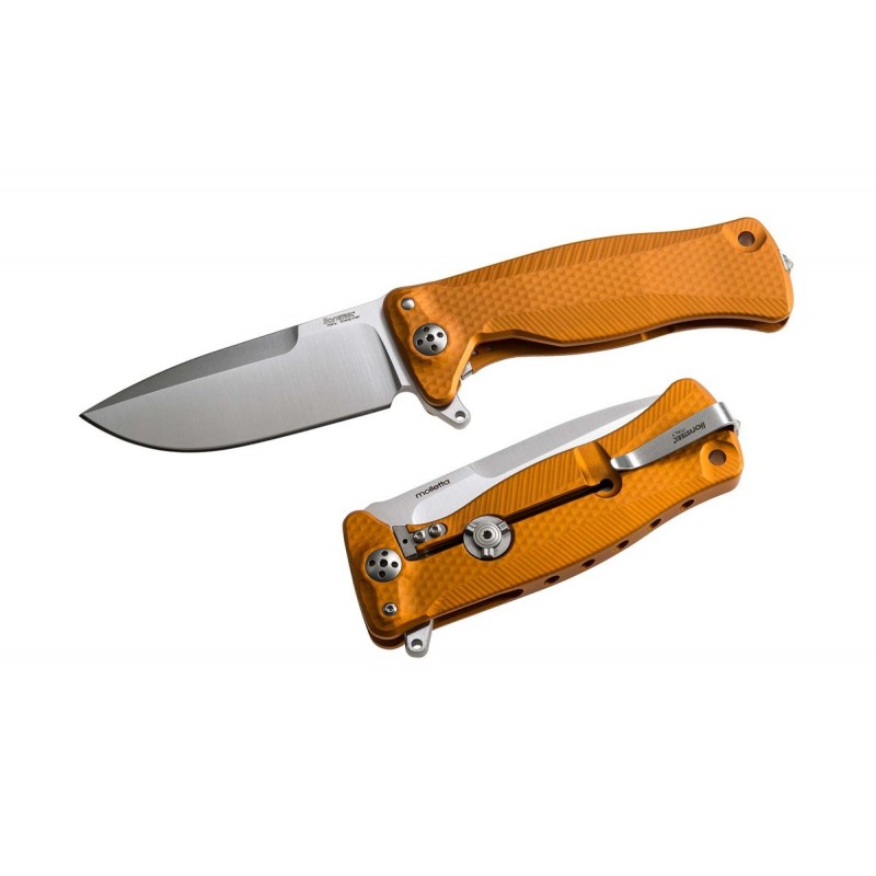 Nóż składany LionSteel SR11A Orange Aluminium, Satin Sleipner by Molletta (SR11A OS)