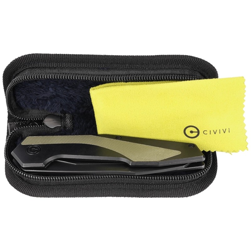 Nóż składany Civivi Hypersonic Black Steel / OD Green G10, Black Stonewashed 14C28N by Gustavo T. Cecchini (C22011-1)