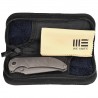 Nóż składany WE Knife Riff-Raff Gray Titanium, Gray Stonewashed CPM 20CV by Matthew Christensen (WE22020B-3)