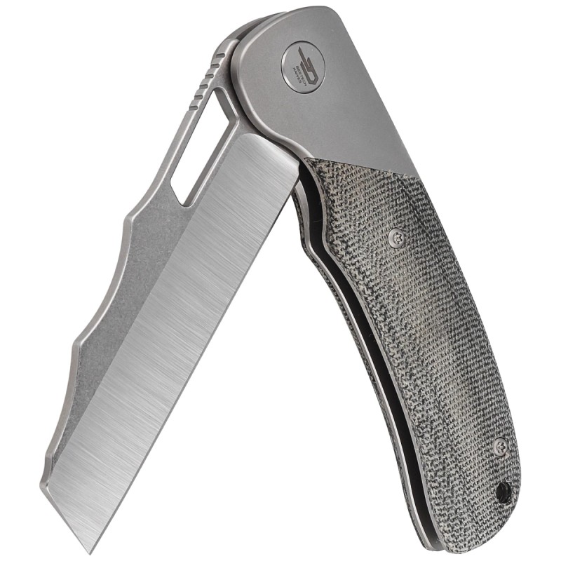 Nóż składany Bestech Syn Titanium / Black Canvas Micarta, Hand Rubbed Stonewashed / Satin Elmax by Evolved EDC (BT2306B)