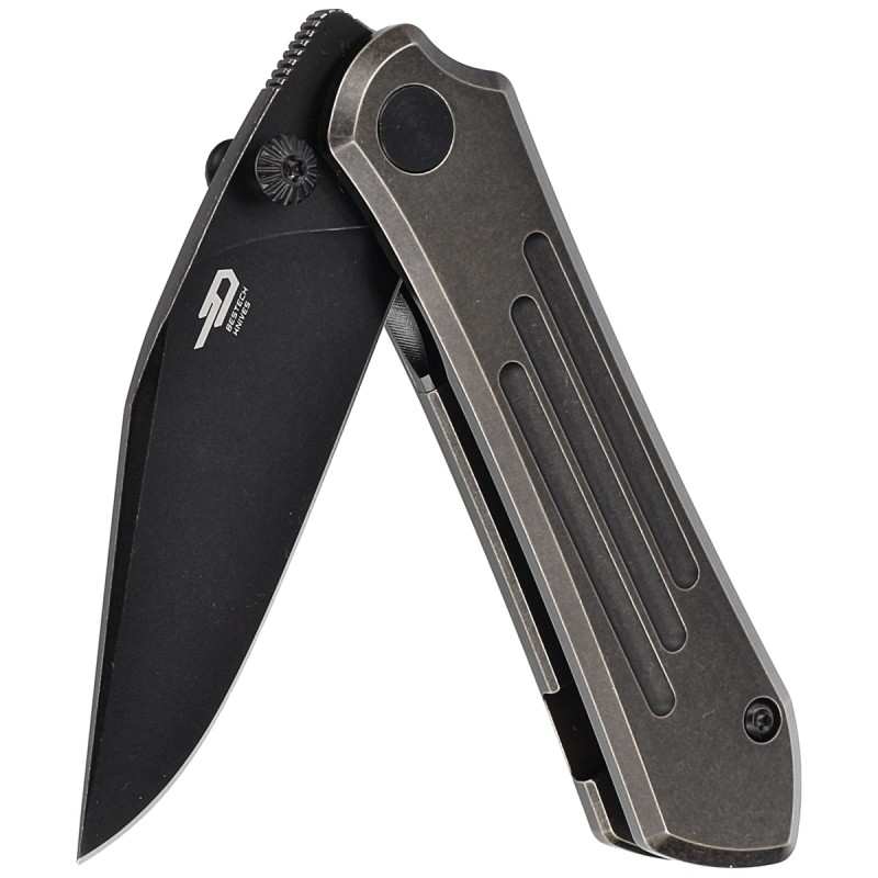 Nóż składany Bestech Icarus Black-Bronze Stonewashed Titanium, Black Stonewashed M390 by Nick Rogers (BT2302B)