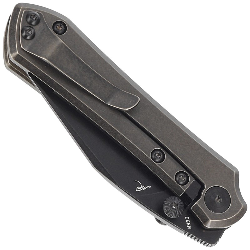 Nóż składany Bestech Icarus Black-Bronze Stonewashed Titanium, Black Stonewashed M390 by Nick Rogers (BT2302B)