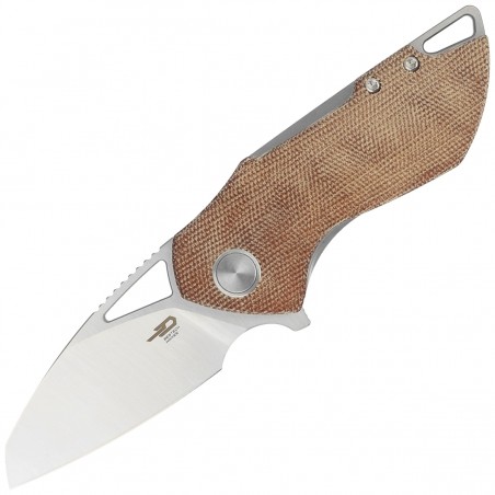 Nóż składany Bestech Riverstone Natural Canvas Micarta, Satin 154CM by Frank Grissom (BL03E) Nóż składany Bestech Riverstone Natural Canvas Micarta, Satin 154CM by Frank Grissom (BL03E)