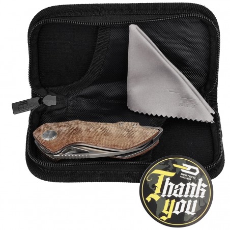 Nóż składany Bestech Riverstone Natural Canvas Micarta, Satin 154CM by Frank Grissom (BL03E) Nóż składany Bestech Riverstone Natural Canvas Micarta, Satin 154CM by Frank Grissom (BL03E)