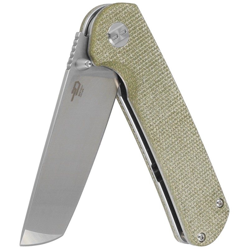 Nóż składany Bestech Sledgehammer Beige Micarta, Satin /  Stonewashed D2 (BG31D)