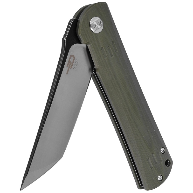 Nóż składany Bestech Kendo Army Green G10, Black / Satin D2 (BG06B-2)