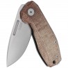 Nóż składany LionSteel Nano Natural Canvas Micarta, Satin MagnaCut (NA01 CVN)