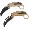 Nóż grawitacyjny Reate EXO-K Gravity Karambit Tan Aluminium, Black PVD N690