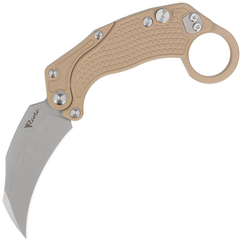 Nóż grawitacyjny Reate EXO-K Gravity Karambit Tan Aluminium, Stonewashed N690