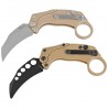 Nóż grawitacyjny Reate EXO-K Gravity Karambit Tan Aluminium, Stonewashed N690