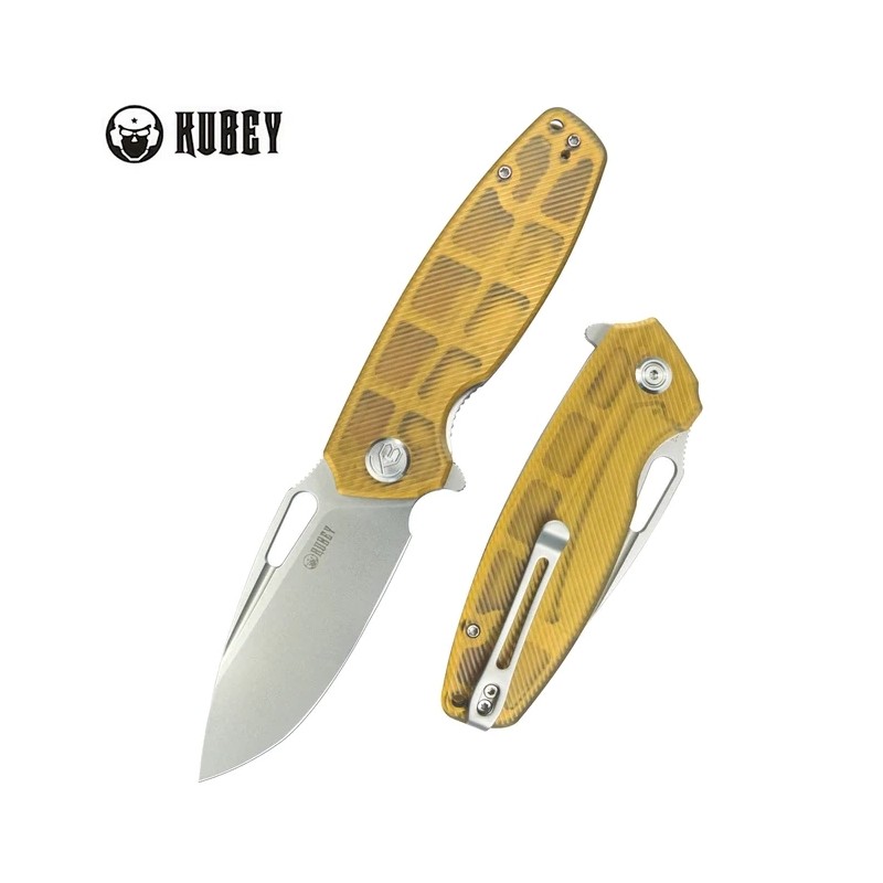 Nóż składany Kubey Tityus Ultem, Bead Blasted D2 (KU322L)