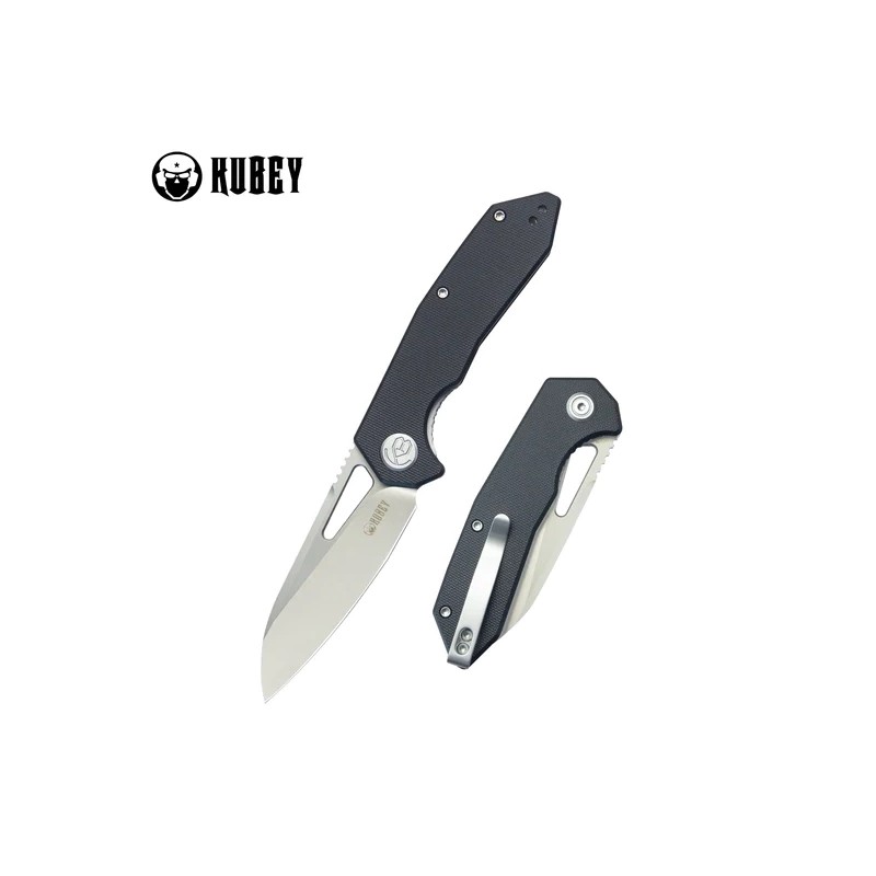 Nóż składany Kubey Vagrant Black G10, Sand Blasted 14C28N by Maksim Tkachuk (KU291N)