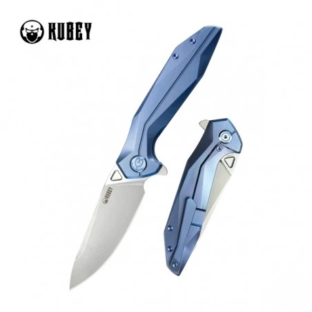 Nóż składany Kubey Nova Frame Lock Blue Titanium, Beadblasted 14C28N (KB235C) Nóż składany Kubey Nova Frame Lock Blue Titanium, Beadblasted 14C28N (KB235C)