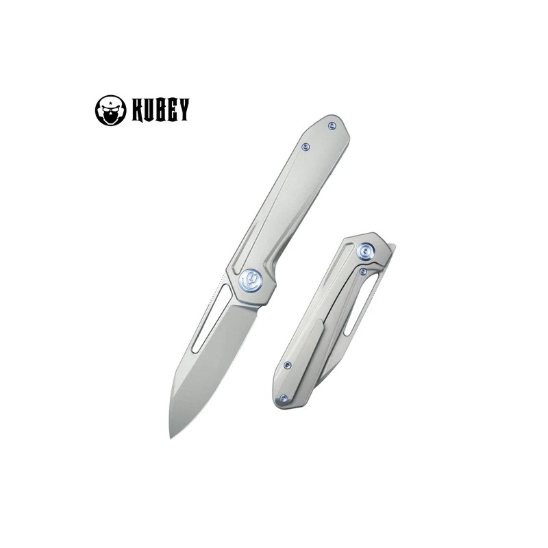 Nóż składany Kubey Royal Gray Titanium, Sandblasted M390 by Colin Maisonpierre (KB321I)