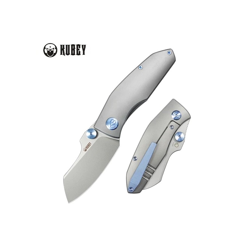 Nóż składany Kubey Monsterdog Gray Titanium, Sandblasted M390 by Dmitry Osarenko (KB285F)