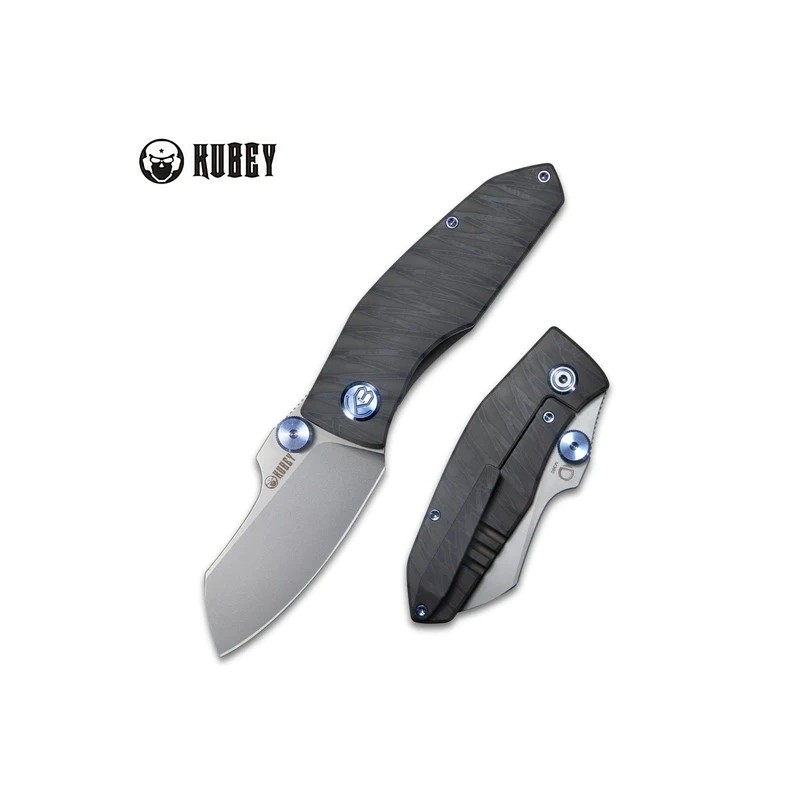 Nóż składany Kubey Monsterdog Flamed Titanium, Beadblasted M390 by Dmitry Osarenko (KB285D)