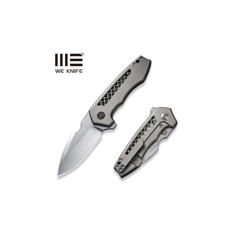 Nóż składany WE Knife Harpen Gray Titanium, Hand Rubbed Satin CPM 20CV by Michael Burch (WE23019-4)