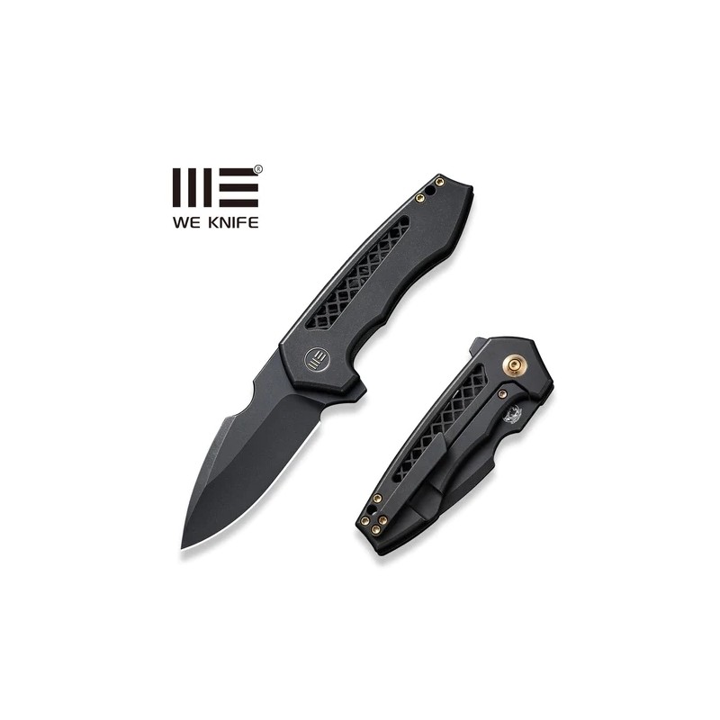 Nóż składany WE Knife Harpen Black Titanium, Black Stonewashed CPM 20CV by Michael Burch (WE23019-1)