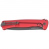 Nóż składany LionSteel Skinny Red Aluminium/Black Canvas Micarta, Old Black MagnaCut by Molletta (SK01A RB)