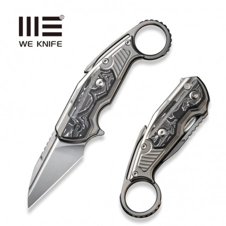 Nóż składany WeKnife Yardbird Gray Titanium/Aluminium Foil Carbon Fiber, Hand Rubbed Satin CPM 20CV by Maciej Torbé (WE22021-3) Nóż składany WeKnife Yardbird Gray Titanium/Aluminium Foil Carbon Fiber, Hand Rubbed Satin CPM 20CV by Maciej Torbé (WE22021-3)