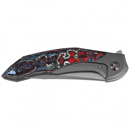 Nóż składany WE Knife Merata LE No 207/310 Titanium / Nebula Fat Carbon Fiber, Hand Rubbed Satin CPM 20CV by Anton Tkachenko (WE Nóż składany WE Knife Merata LE No 207/310 Titanium / Nebula Fat Carbon Fiber, Hand Rubbed Satin CPM 20CV by Anton Tkachenko (WE
