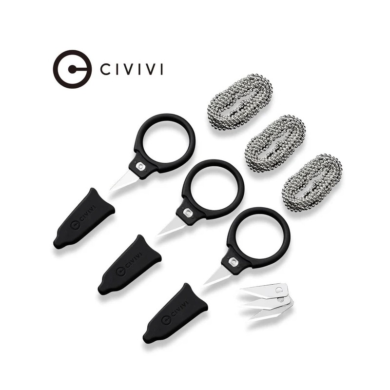 Noże na szyję 3szt Civivi Quick Snip Black ABS/Rubber, 6Cr13 (C22022A-2)